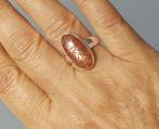 zilveren ring met natuurlijke Zonnesteen zilver 925, Sieraden, Tassen en Uiterlijk, Ringen, O.T., Nieuw, Oranje, Ophalen of Verzenden
