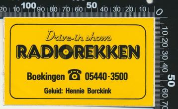 Sticker: Drive-in Shows Radiorekken (2) beschikbaar voor biedingen