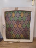 Glas in lood toog kozijn bxh 78,5 x 88,5 hang en sluitwerk, Ophalen
