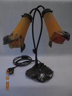 "Art Deco" stijl lamp met 2 originele -Art de France- kelken, Huis en Inrichting, Lampen | Tafellampen, Ophalen of Verzenden, Gebruikt