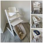 ZGAN! Stokke Tripp Trapp wit+babyset,newborn,hoes evt. tray, Stoelverkleiner, Ophalen of Verzenden, Zo goed als nieuw, Stokke Tripp Trapp