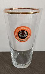Vintage Amstel Bierglas met Gouden Rand, Ophalen of Verzenden