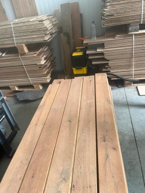 40 m2 massief eiken parketvloer . 14,5 cm breed 2 cm dok, Doe-het-zelf en Verbouw, Vloerdelen en Plavuizen, Gebruikt, Parket, Hout