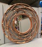 Hele grote rotan spiegel - vintage retro bamboe, Huis en Inrichting, Woonaccessoires | Spiegels, Ophalen, Gebruikt, Onbekend, 75 tot 100 cm