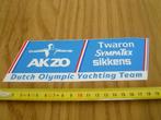 sticker Dutch Olympic Yachting Team AKZO Sikkens Twaron Sym*, Ophalen, Zo goed als nieuw, Bedrijf of Vereniging