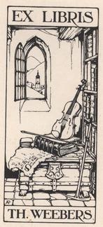 0221 Ex Libris Nederland : Anton Pieck, z.j., Antiek en Kunst, Kunst | Etsen en Gravures, Verzenden