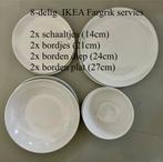 Ikea Fargrik 8-delig servies wit, Ophalen of Verzenden, Gebruikt, Bord
