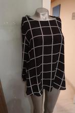 Atmosphere zwart wit geblokte blouse mt 46, Atmosphere, Verzenden, Zwart, Maat 46/48 (XL) of groter
