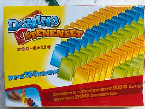 Domino Stenenset 200 stuks + extra set, Kinderen en Baby's, Speelgoed | Educatief en Creatief, Nieuw, Bouwen, Ophalen of Verzenden
