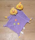 Knuffeldoekje doekje paars geel eend vogel action toi toys, Ophalen of Verzenden, Zo goed als nieuw, Eend