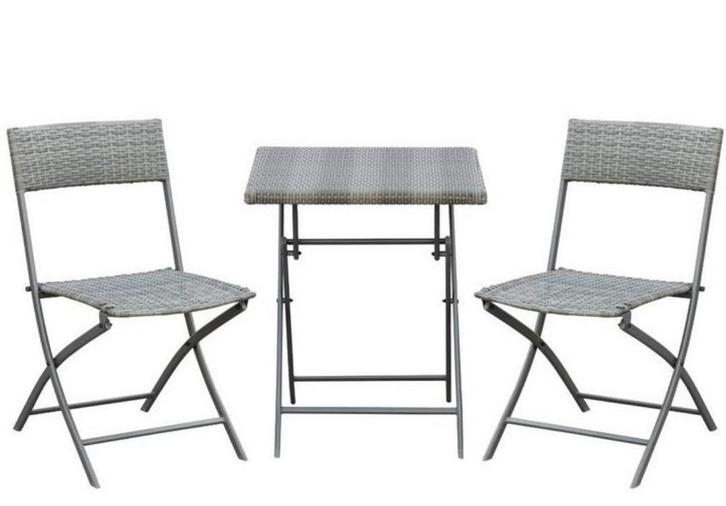 outsunny bistro, Tuin en Terras, Tuinsets en Loungesets, Nieuw, Tuinset, Rotan, 2 zitplaatsen, Eettafel, Stoel, Ophalen