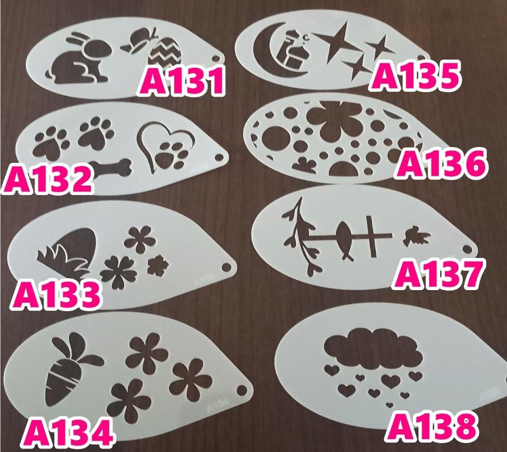 schminksjabloon wortel bloem poot  wolk konijn mubarak eid, Ophalen of Verzenden, Nieuw, Schmink, Carnaval