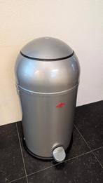 Wesco Liftmaster prullenbak 50L zilver, Gebruikt, Met pedaal, 50 tot 75 cm, 40 liter of meer