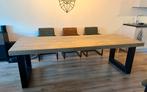 Eettafel 240 x 98 x 75 cm Steigerhout en stalen U-poten, Huis en Inrichting, Tafels | Eettafels, Ophalen, Gebruikt, 200 cm of meer