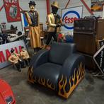 Custom made Vintage stoel Mancave, Ophalen, Bruin, Leer, Eén