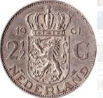 2½ Gulden - Nederland 1961 zilver Juliana, Zilver, 2½ gulden, Ophalen of Verzenden, Koningin Juliana