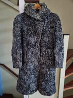 Zilvergrijze Astrakan bontjas, maat 42-44, Kleding | Dames, Jassen | Winter, Ophalen, Van Dijk Sztricsko, Maat 42/44 (L), Grijs
