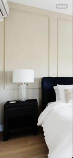 2 gestoffeerde Nachtkastjes van Goossens Wonen, 2 voor €125, Ophalen, Minder dan 45 cm, Zo goed als nieuw, Minder dan 55 cm