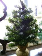 kerstdorp kerstbomen met jute kluit vintage curiosa brocante, Diversen, Kerst, Verzenden, Gebruikt