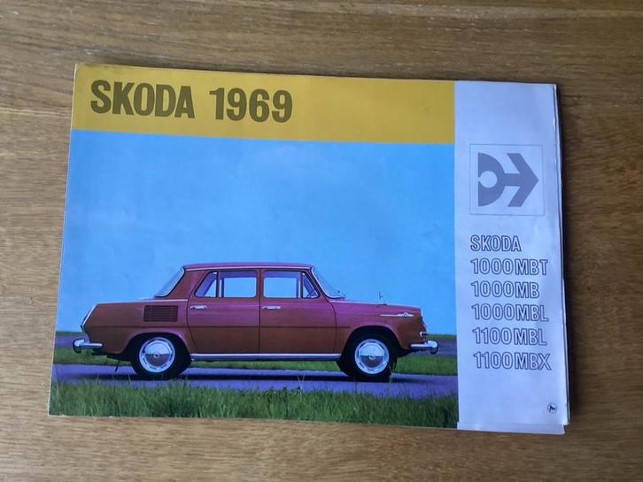 Skoda 1969 Brochure - Zeldzaam!, Boeken, Auto's | Folders en Tijdschriften, Gelezen, Ophalen of Verzenden