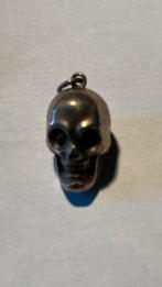 Zilveren doodshoofd hanger, Ophalen of Verzenden, Zo goed als nieuw, Zilver