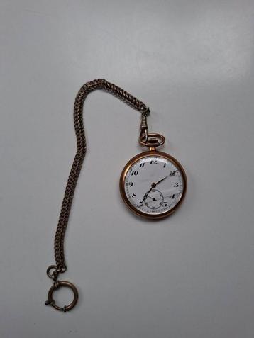 Antiek zakhorloge met ketting beschikbaar voor biedingen