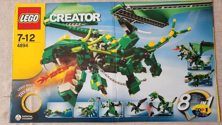 Lego 4894 Creator - Mythical Creatures, Kinderen en Baby's, Speelgoed | Duplo en Lego, Zo goed als nieuw, Lego, Complete set, Ophalen of Verzenden