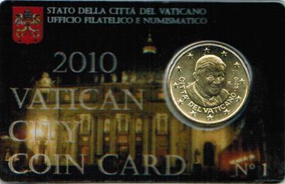 VATICAAN<>diverse coincards Vaticaan 50 cent in BU-kwaliteit, Verzenden, Vaticaanstad, 50 cent