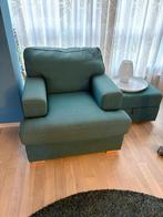 Fauteuil met peof, Huis en Inrichting, Fauteuils, Ophalen, Gebruikt, 50 tot 75 cm