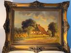 Jaap van Kregten Schilderij Boerderijlandschap, Antiek en Kunst, Kunst | Schilderijen | Klassiek, Ophalen