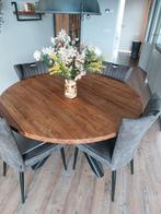 Ronde eetkamertafel, Huis en Inrichting, Tafels | Eettafels, Ophalen, Rond, Zo goed als nieuw, 100 tot 150 cm