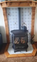 Gaskachel met houtblokken, Huis en Inrichting, Ophalen, Gebruikt, Vrijstaande haard, Gashaard