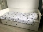 hemnes bedbank met matras, 80 cm, Eenpersoons, Wit, Zo goed als nieuw