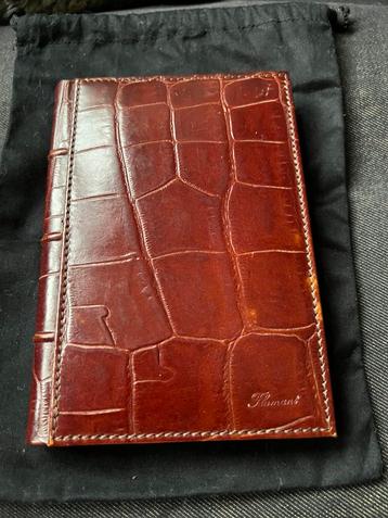 TE KOOP NIEUW CROCO LEREN FLAMANT NOTITIEBOEKJE beschikbaar voor biedingen