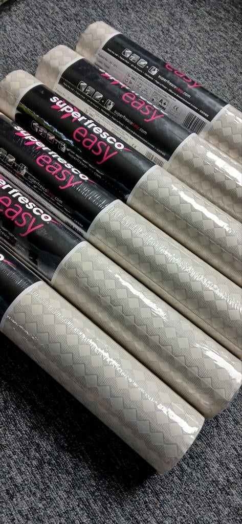 Vliesbehang mosaic Taupe 6 rollen voor 30€, Huis en Inrichting, Ophalen of Verzenden, 25 tot 50 m², Mosaic