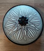 plafondlamp - ijzer en glas, Ophalen of Verzenden