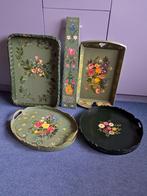 Handbeschilderd vintage Hindeloopen dienbladen, Antiek en Kunst, Ophalen of Verzenden