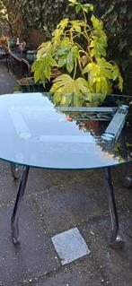 Glazen Bureau Bijzettafel, Minder dan 55 cm, Gebruikt, Glas, Rechthoekig