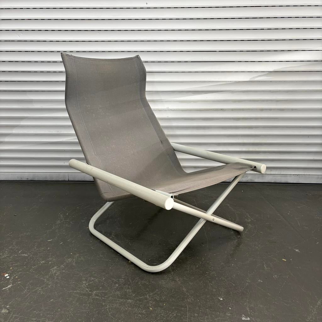 Vintage Design Stoel grijs Canvas, Ophalen, Gebruikt, Stof, X