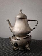 Vintage Tinnen Theepot met Warmhouder, Antiek en Kunst, Ophalen of Verzenden