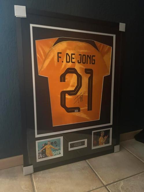 Frenkie de Jong - ingelijst en gesigneerd Nederlands Elftal, Verzamelen, Sportartikelen en Voetbal, Nieuw, Shirt, Overige binnenlandse clubs