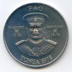 Tonga 2 Pa'anga 1978 Diamanten Verj. Koning Taufa'ahau Tupou, Postzegels en Munten, Ophalen of Verzenden
