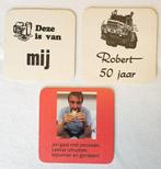 3 Bierviltjes Felicitatie, Ophalen of Verzenden, Gebruikt, Viltje(s), Overige merken