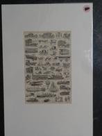 litho voertuigen koetsen, trams, treinen, auto's jaren 20, Verzenden