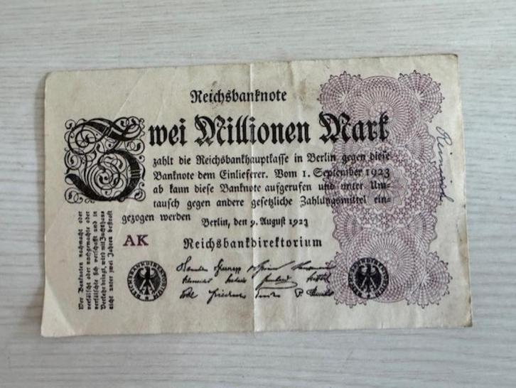 Duitse bankbiljetten 1923, Postzegels en Munten, Bankbiljetten | Europa | Niet-Eurobiljetten, Los biljet, Duitsland, Ophalen of Verzenden