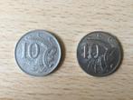 Munt 10 cent ( 2x) Australische dollarcent, Postzegels en Munten, Munten | Oceanië, Ophalen of Verzenden