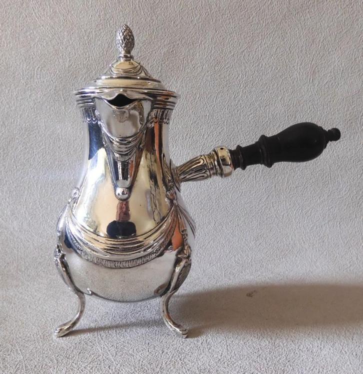 ZILVER - ZILVEREN ANTIEK 18- EEUWS CACAO KANNETJE, Antiek en Kunst, Antiek | Goud en Zilver, Zilver, Verzenden