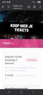 Vakantie Festival! Tickets voor uitverkochte zaterdag, Twee personen, Meerdaags
