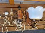 3x antieke wandlamp messing / metaal / opknapper, Antiek en Kunst, Antiek | Lampen, Ophalen of Verzenden