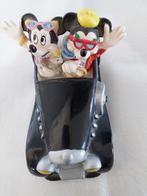 Mickey en Mini auto met Speeldoos, Verzamelen, Disney, Mickey Mouse, Ophalen of Verzenden, Zo goed als nieuw, Beeldje of Figuurtje